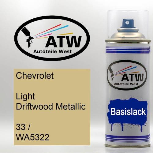 Chevrolet, Light Driftwood Metallic, 33 / WA5322: 400ml Sprühdose, von ATW Autoteile West.